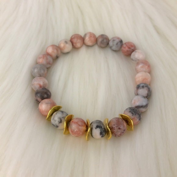 GEMSTONE | Zebra Jasper Beaded Bracelet - Picture 2 of 2